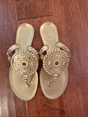 Jack Rogers - Metallic Gold Jelly Sandals